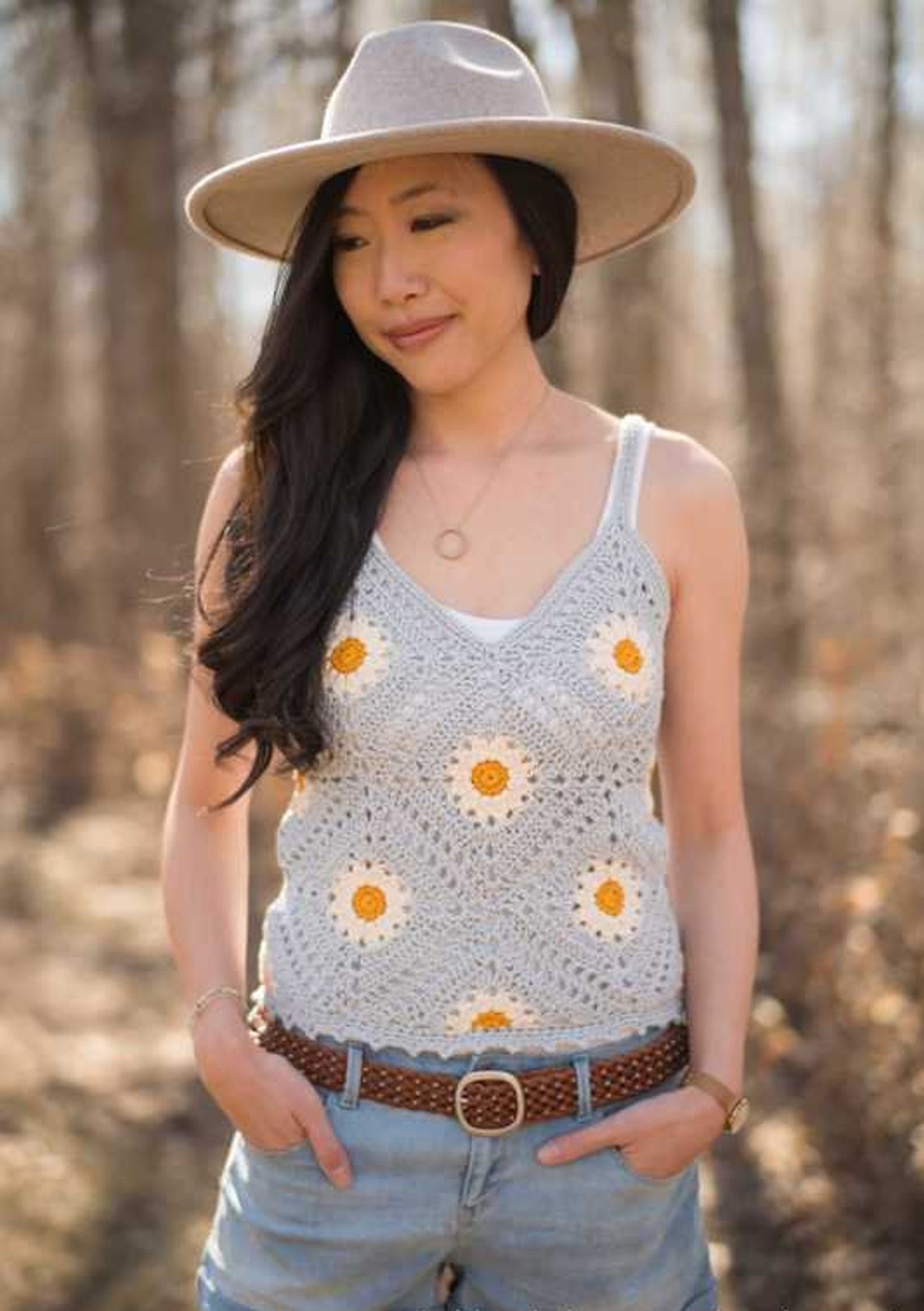 Sunny Daisy Tank Top Crochet Pattern