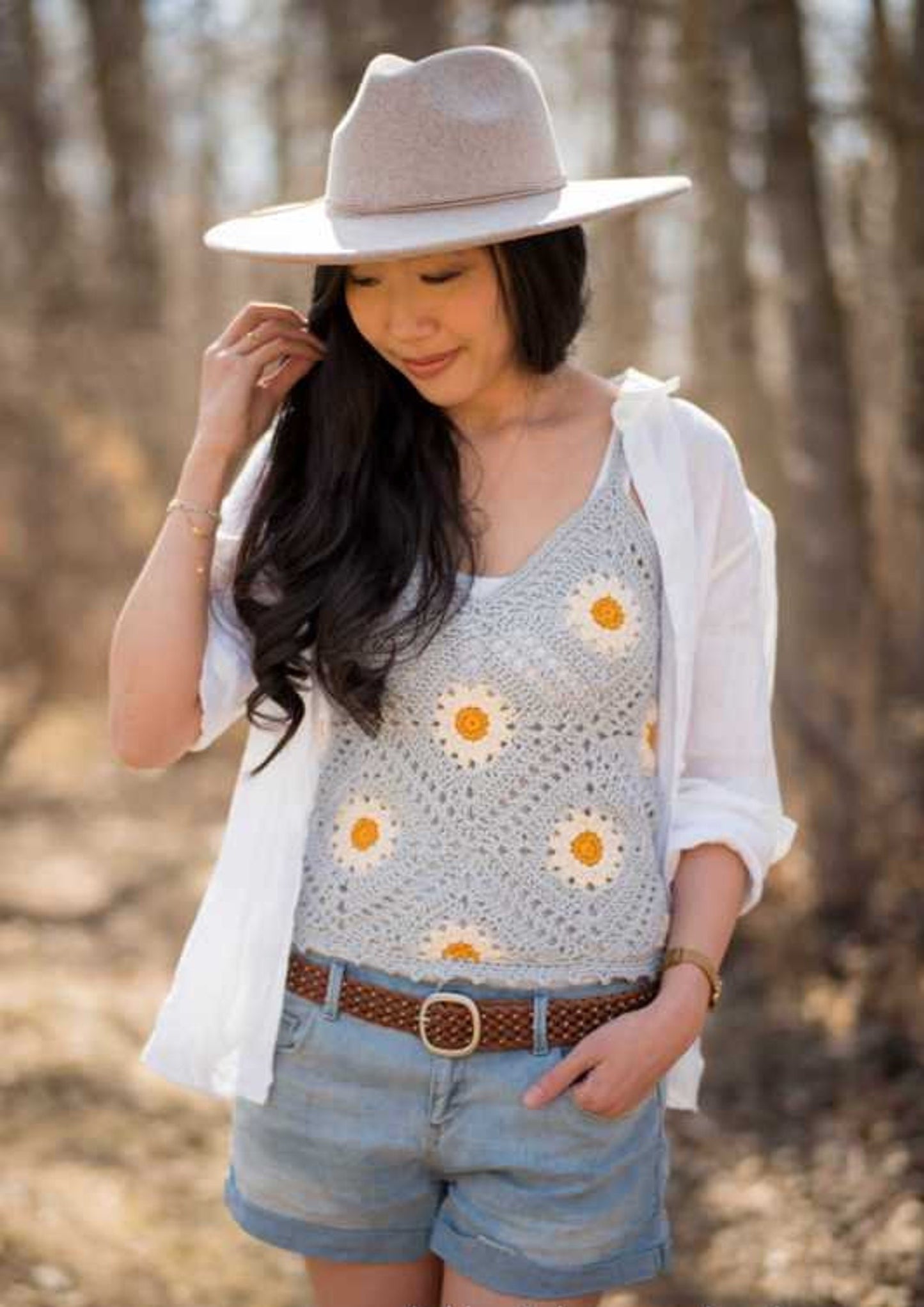Sunny Daisy Tank Top Crochet Pattern