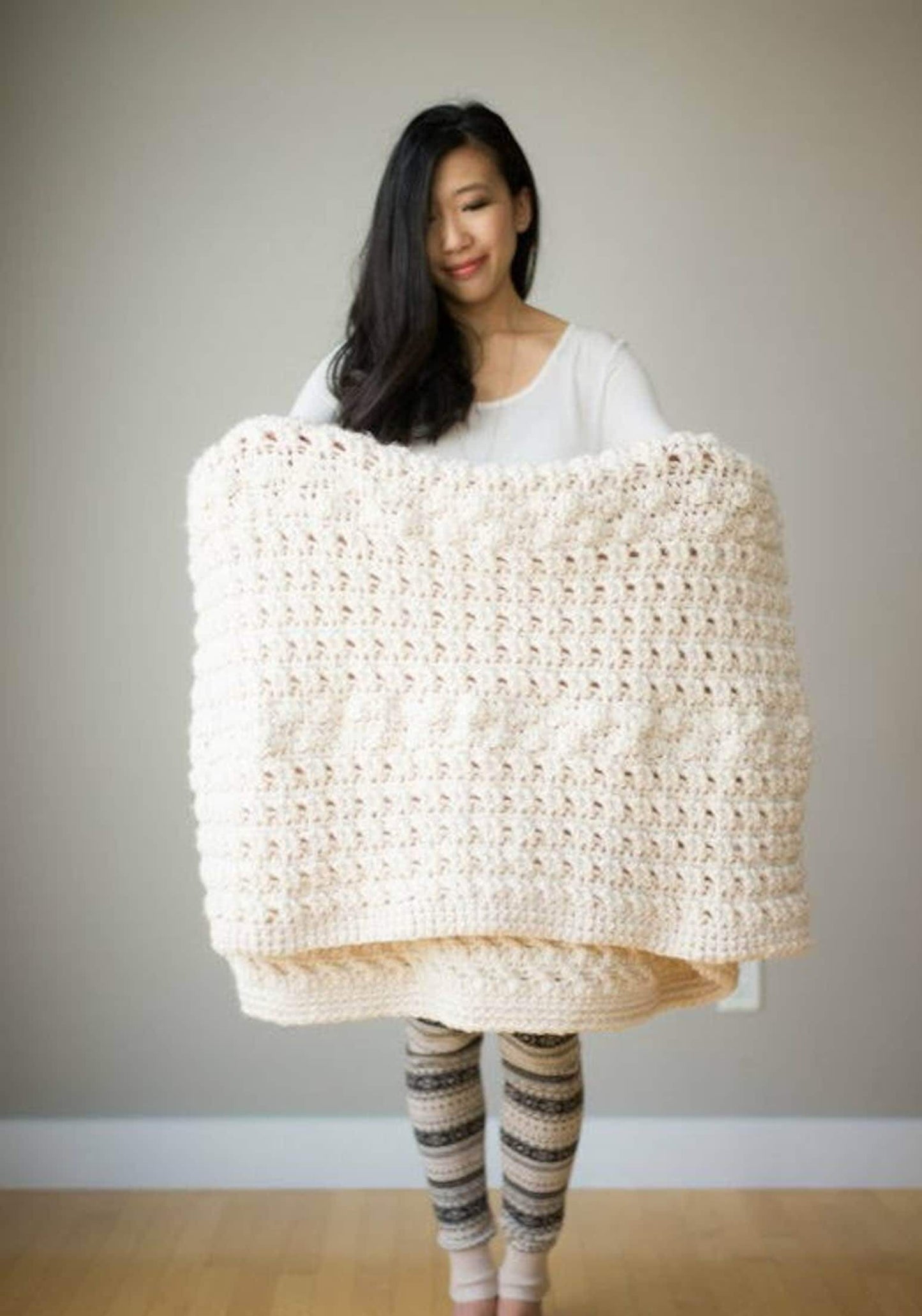 Cross Bobble Blanket Crochet Pattern