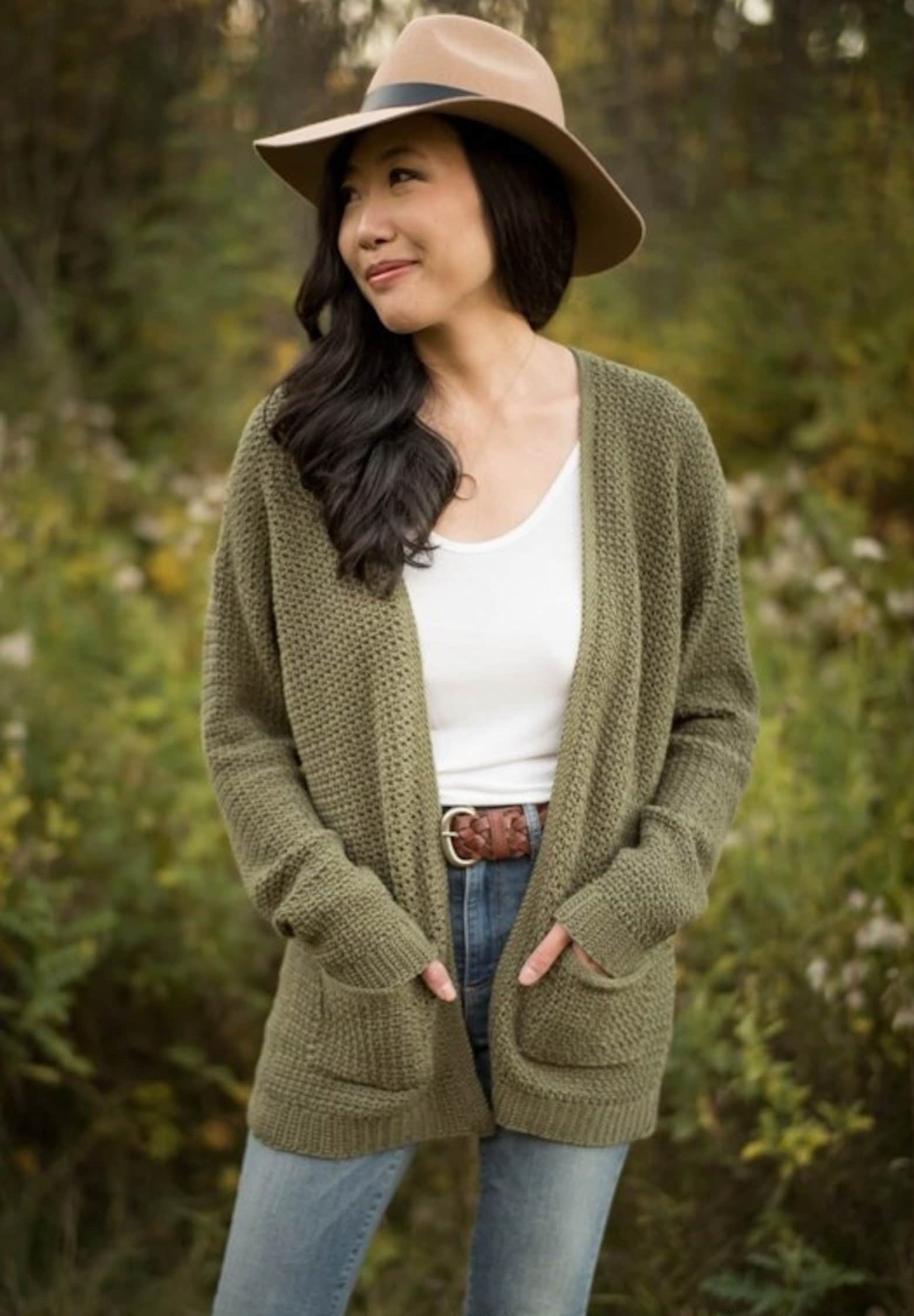 Olive green cardigan outfit ideas shops