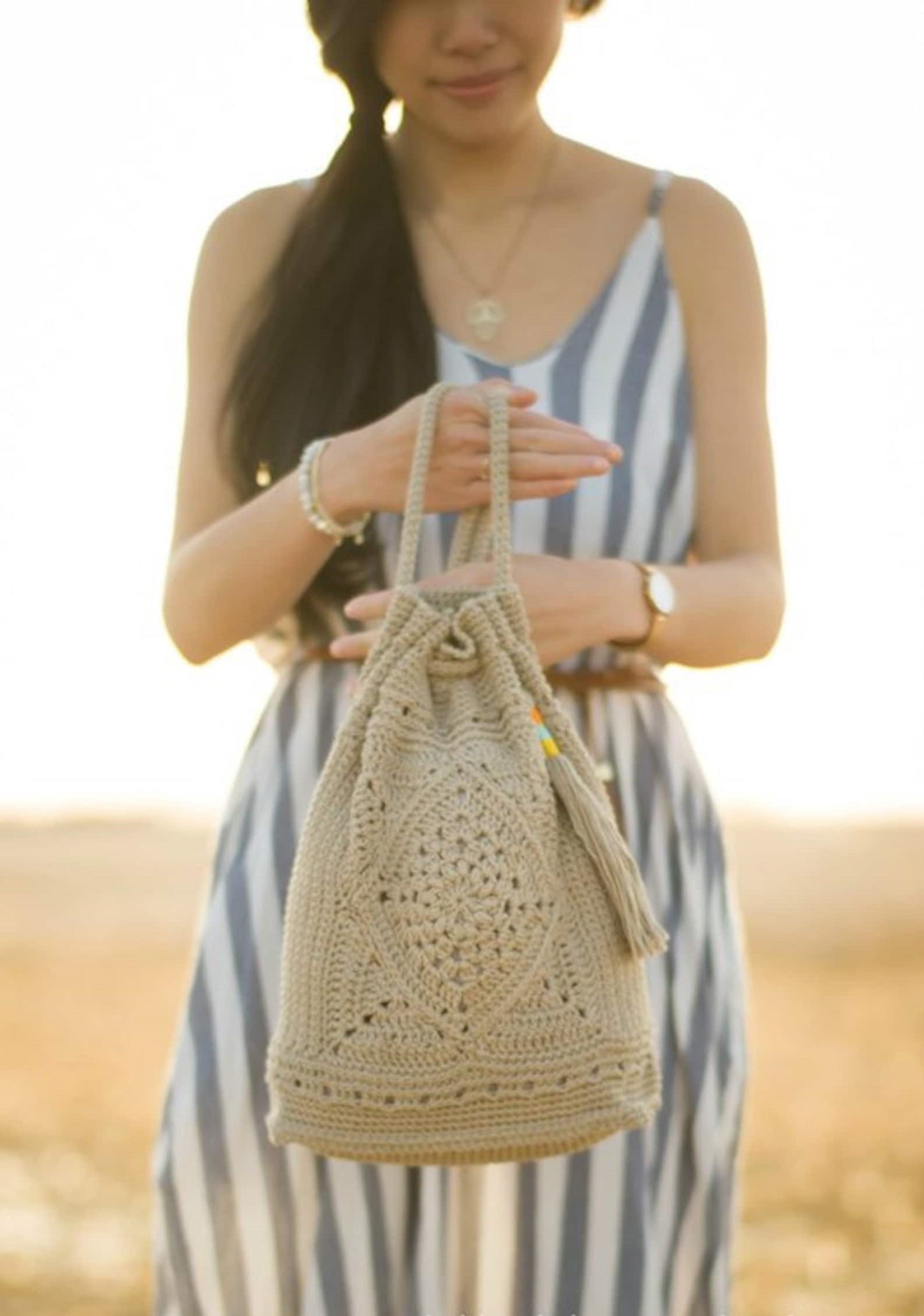 Meadow Rose Backpack Crochet Pattern